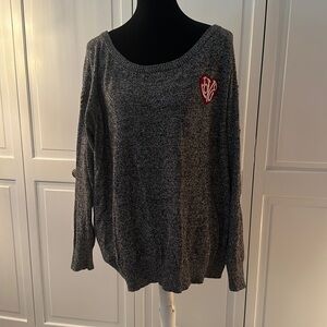 Torrid 3 Black Heather Love Peace Whatever Lightweight Sweater